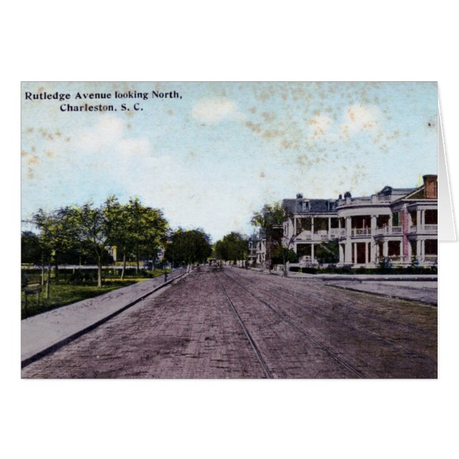 Rutledge Ave, Charleston SC Vintag (Vorderseite (Horizontal))