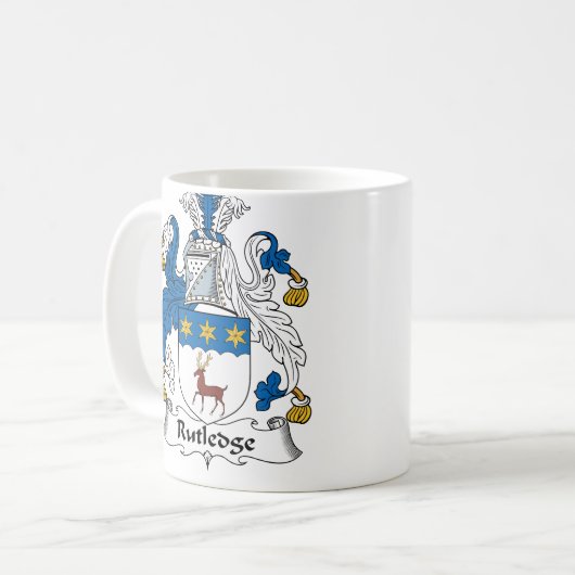 Rutledge Familienwappen Kaffeetasse (Vorderseite Links)