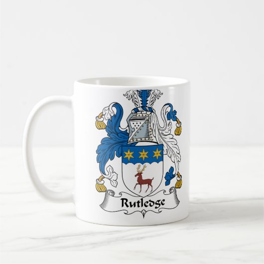 Rutledge Familienwappen Kaffeetasse (Links)