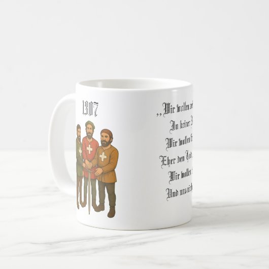 Rütlischwur Kaffeetasse (Vorderseite Links)