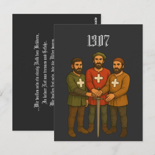 Rütlischwur Postkarte (Vorne/Hinten)