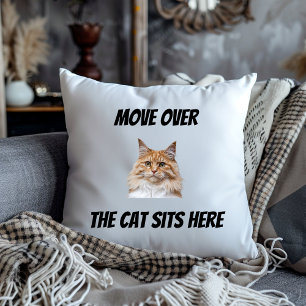 Rutsch Rüber Die Katze Sitzt Hier Lustige Benutzer Kissen