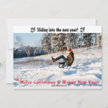 Rutschen Sie in die Neujahrskarte