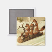 Rutschfoxenmagnet Magnet (Vorderseite/Rückseite)
