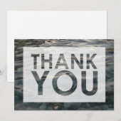 Rutschgefrästes Wasser - glatte Steine Foto mit Cu Dankeskarte (Vorne/Hinten)