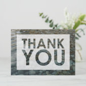 Rutschgefrästes Wasser - glatte Steine Foto mit Cu Dankeskarte (Stehend Vorderseite)