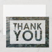 Rutschgefrästes Wasser - glatte Steine Foto mit Cu Dankeskarte (Vorne/Hinten)