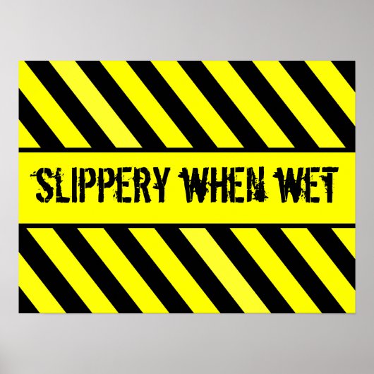 rutschig, wenn nass poster (Vorne)