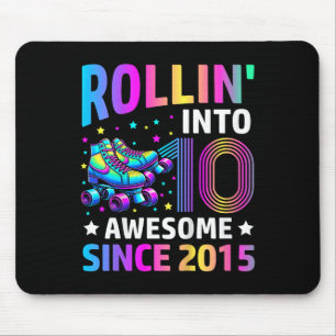 Rutscht in 10 Jahre alte Schlittschuhe 10. Geburts Mousepad