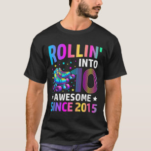 Rutscht in 10 Jahre alte Schlittschuhe 10. Geburts T-Shirt