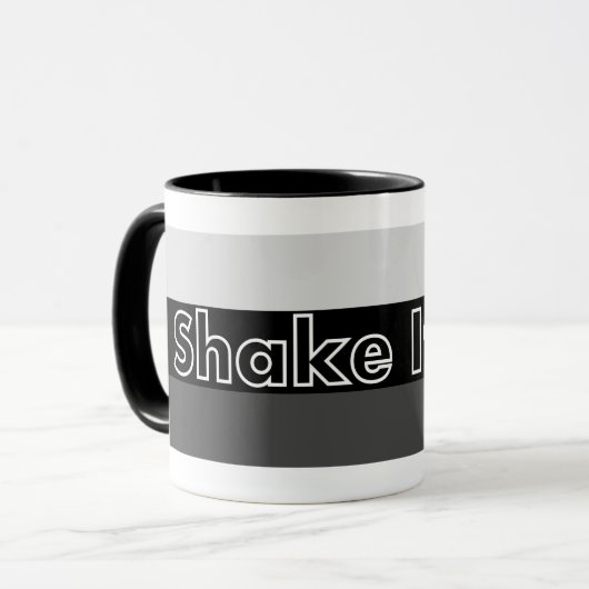 Rütteln Sie es weg von gestreifter Tasse - (Vorderseite Links)