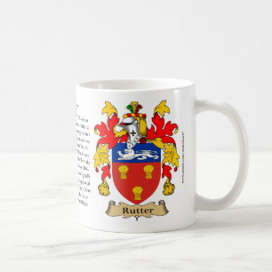 Rutter, der Ursprung, die Bedeutung und das Wappen Kaffeetasse