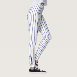 Rüttler-Leggings - schwarzer Pinstripe Leggings