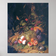 Ruysch - Stillleben mit Früchten, Nest, Lizard