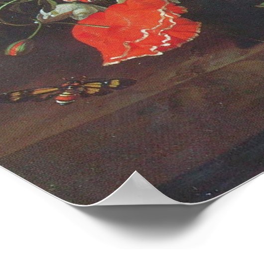 Ruysch - Vase mit Blume Poster (Ecke)