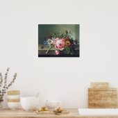 Ruysch - Zweigstelle Rose mit Kafer und Biene Poster (Küche)