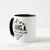 RV-Abenteuer-Leben-Mountain-Camper-Design Tasse (Vorderseite Links)