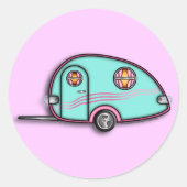 RV-Anhänger-Aufkleber Runder Aufkleber (Vorderseite)