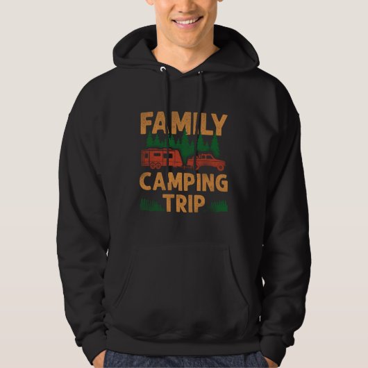 Rv-Anhänger für Camping-Reiseroute Hoodie (Vorderseite)