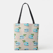 RV Beach Camping mit Flamingos Tasche (Rückseite)