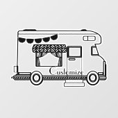 RV Camper Caravan Thunder_Cove Fensteraufkleber (Blatt)