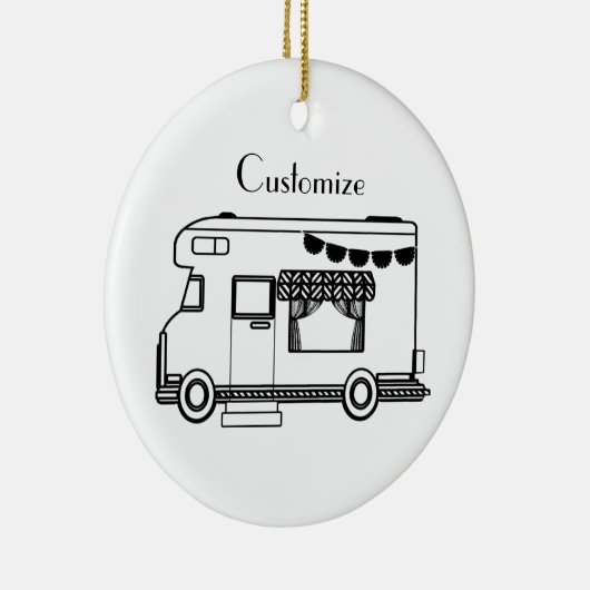 RV Camper Caravan Thunder_Cove Keramik Ornament (Rechts)