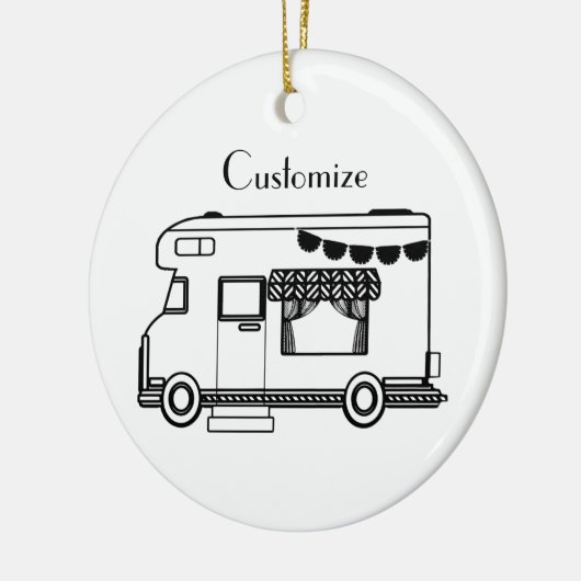 RV Camper Caravan Thunder_Cove Keramik Ornament (Links)