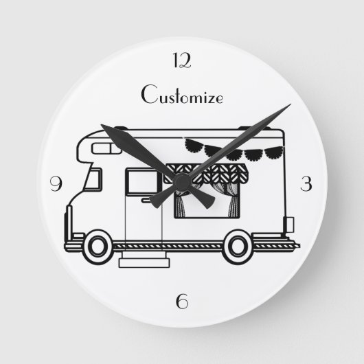 RV Camper Caravan Thunder_Cove Runde Wanduhr (Vorderseite)
