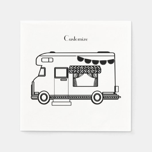 RV Camper Caravan Thunder_Cove Serviette (Vorderseite)