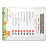 RV Camper Guess Who Woodland Baby Showroom Notizblock (Vorderseite)