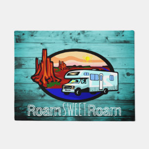 Rv-Camper Motorhome Wanderlust-Wüsten-aquamarines Fußmatte