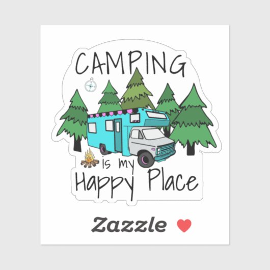 RV Camper Trailer Vinyl Sticker (Blatt)