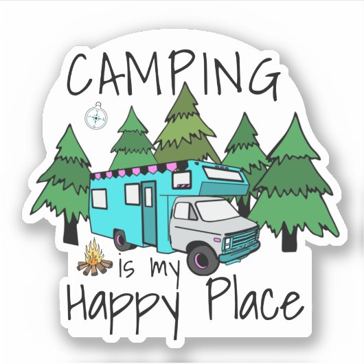 RV Camper Trailer Vinyl Sticker (Vorderseite)