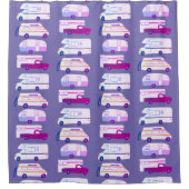 RV Campervan vanlife Motorhome Anhänger CUSTOMIZE Duschvorhang (Vorderseite)