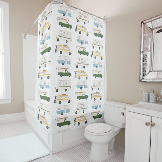 RV Campervan vanlife Motorhome Anhänger CUSTOMIZE Duschvorhang (Beispiel)