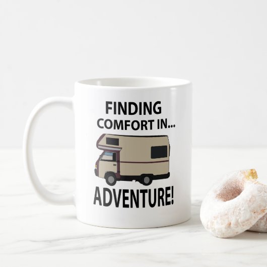 RV Camping Adventure Rating Kaffeetasse (Mit Donut)