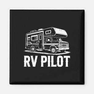 RV-Camping Camper RV-Pilot Roadtrip Abenteuer  Magnet