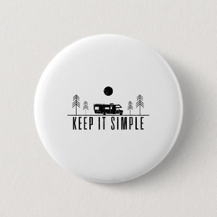 Rv Camping Einfach Halten Berg Natur Road Tri Button