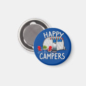 RV Camping Geschenkideen, Happy Camers Magnet (Vorderseite/Rückseite)