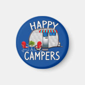RV Camping Geschenkideen, Happy Camers Magnet (Vorne)