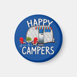 RV Camping Geschenkideen, Happy Camers Magnet