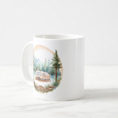 RV-Camping im Wald, RV-Camper Kaffeetasse (Vorderseite Links)