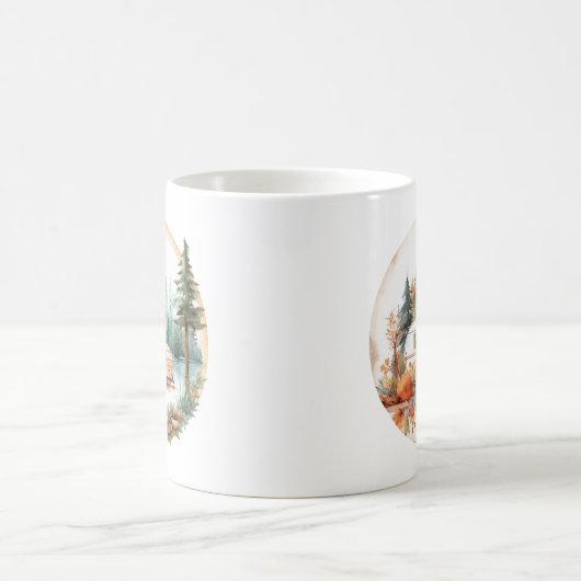 RV-Camping im Wald, RV-Camper Kaffeetasse (Mittel)