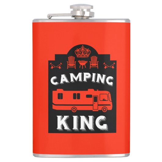 RV Camping King USA Flachmann (Vorderseite)