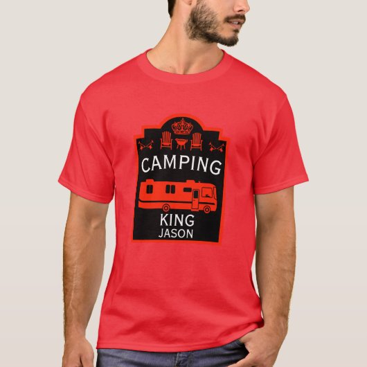 RV Camping King USA T-Shirt (Vorderseite)