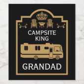 RV Camping King USA Weinetikett (Einzelnes Label)