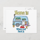 Rv Camping Postkarte (Vorne/Hinten)