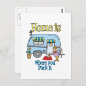 Rv Camping Postkarte (Vorne/Hinten)