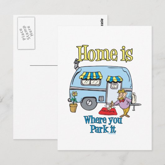 Rv Camping Postkarte (Vorne/Hinten)