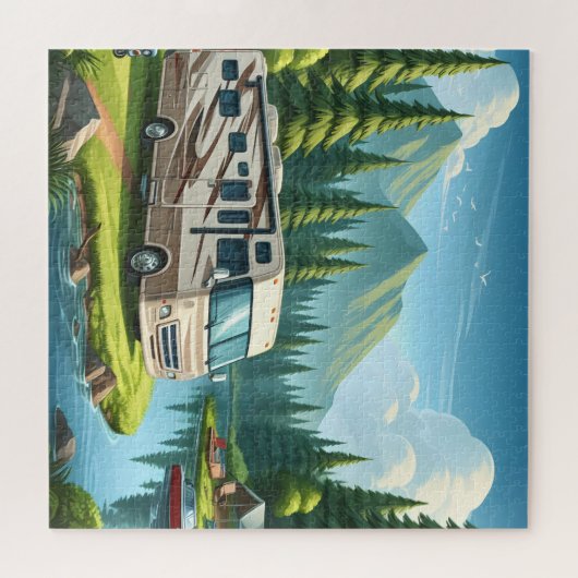 RV Camping Puzzles RV Trip Happy Camper (Horizontal)